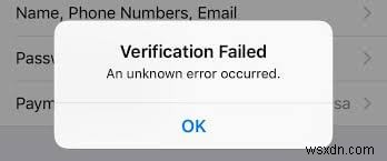 แก้ไขความล้มเหลวในการยืนยัน Apple ID:แก้ไขด่วนสำหรับข้อผิดพลาดที่ไม่รู้จัก