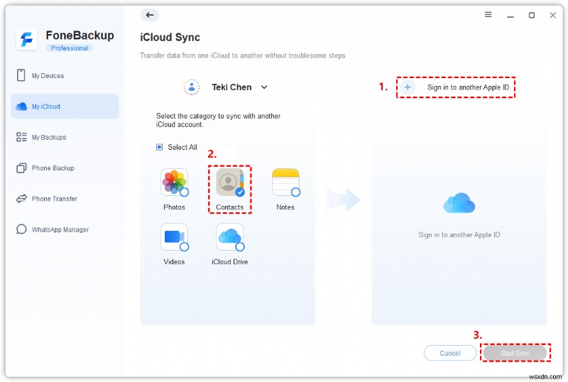 ถ่ายโอนผู้ติดต่อระหว่างบัญชี iCloud – 3 วิธีการพิสูจน์แล้ว 