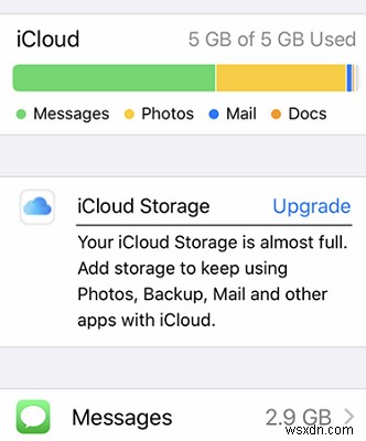 พื้นที่ iCloud ฟรี:แก้ไขข้อความมากเกินไป &เรียกคืน GB 