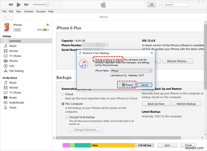 คู่มือฉบับสมบูรณ์เพื่อกู้คืน iPhone ของคุณจากการสำรองข้อมูลคอมพิวเตอร์ 