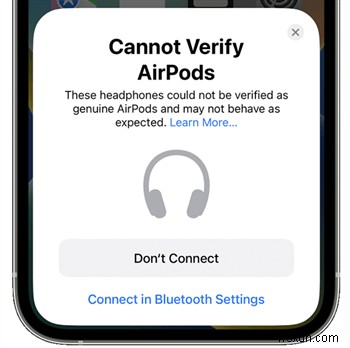 วิธีแก้ไขการแจ้งเตือน  ไม่สามารถยืนยัน AirPods  บน iOS 16/17/18 