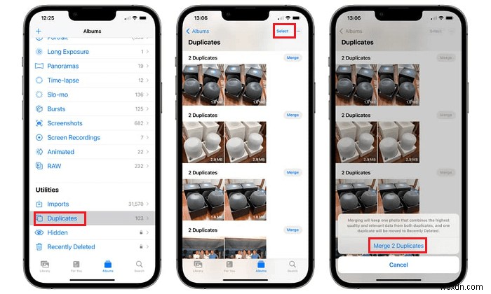 รวมรูปภาพที่ซ้ำกันบน iOS 16-18 ได้อย่างง่ายดาย:คำแนะนำทีละขั้นตอน