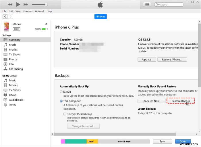ค้นหาและกู้คืนข้อมูลสำรอง iPhone ของคุณจากฮาร์ดไดรฟ์ภายนอก 