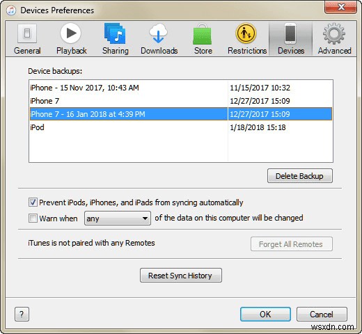 เพิ่มพื้นที่ว่าง:วิธีลบข้อมูลสำรอง iPhone ของคุณจาก Windows PC 