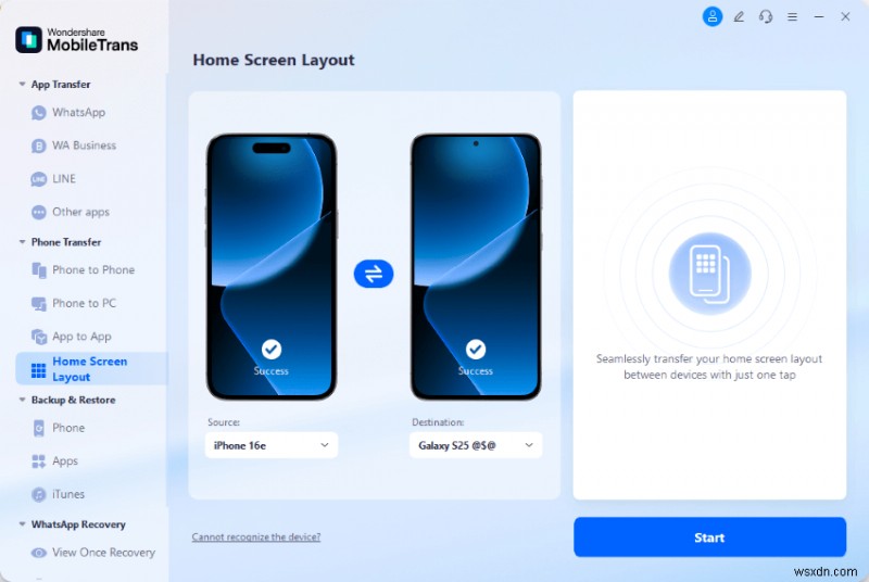 ถ่ายโอนเค้าโครงหน้าจอโฮม iPhone ของคุณไปยัง Samsung ได้อย่างง่ายดาย 