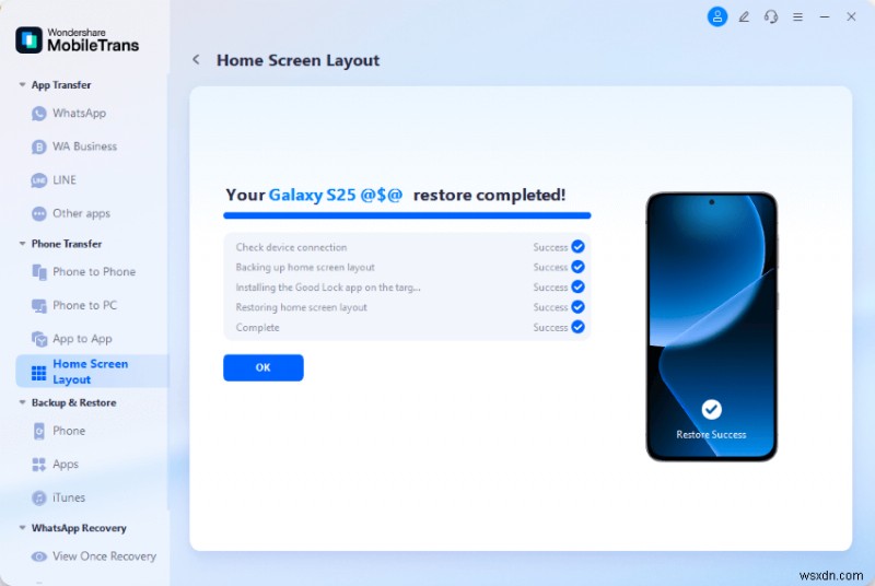 ถ่ายโอนเค้าโครงหน้าจอโฮม iPhone ของคุณไปยัง Samsung ได้อย่างง่ายดาย 