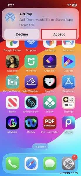 แชร์แอพ iPhone อย่างรวดเร็วด้วย AirDrop:คำแนะนำทีละขั้นตอน 