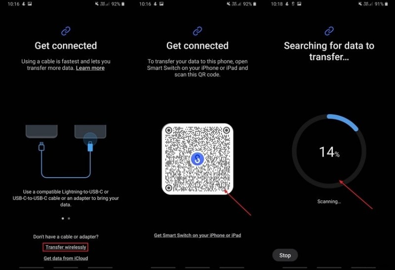 iPhone ไร้สายที่ง่ายดายในการถ่ายโอนข้อมูล Android:7 วิธีการพิสูจน์แล้ว 
