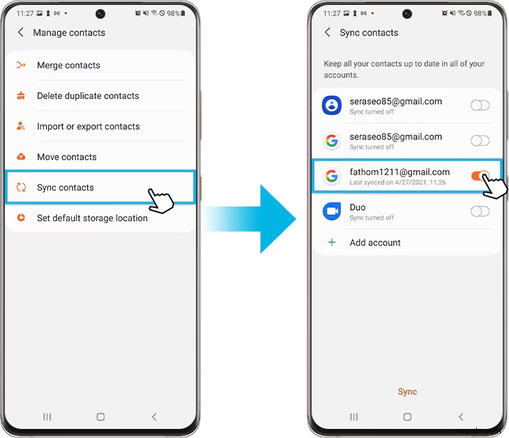 ถ่ายโอนรายชื่อ iPhone ไปยัง Android ได้อย่างราบรื่นผ่าน Gmail:คำแนะนำทีละขั้นตอน 