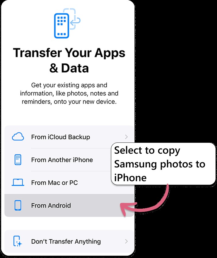ถ่ายโอนรูปภาพอย่างง่ายดายจาก Samsung ไปยัง iPhone:5 แอพที่เชื่อถือได้ &คำแนะนำทีละขั้นตอน
