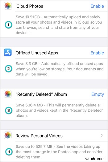 พื้นที่เก็บข้อมูล iPhone ฟรีอย่างรวดเร็ว:ขั้นตอนง่าย ๆ ในการล้างพื้นที่ 
