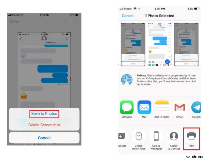 พิมพ์ข้อความ iPhone – รวมถึงการสนทนาที่ถูกลบ – คำแนะนำทีละขั้นตอน 
