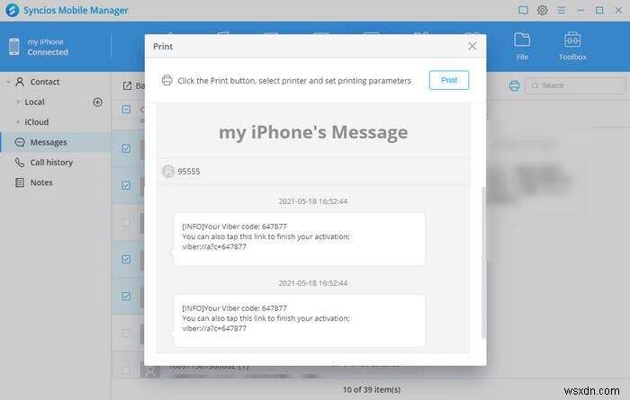 พิมพ์ข้อความ iPhone – รวมถึงการสนทนาที่ถูกลบ – คำแนะนำทีละขั้นตอน 