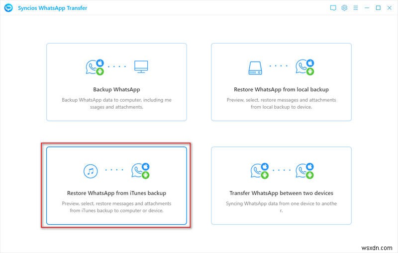 ถ่ายโอนรูปภาพและวิดีโอ WhatsApp ด้วย Syncios – รวดเร็ว ปลอดภัย และง่ายดาย 