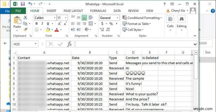 วิธีส่งออกข้อความ WhatsApp ไปยัง Excel – คำแนะนำทีละขั้นตอน 