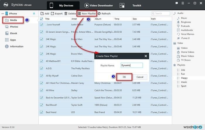 เพลย์ลิสต์ iTunes ต้นแบบ:การจัดการที่ง่ายดาย การแก้ไข การสร้าง และการลบ 