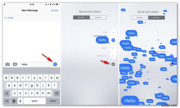 เพิ่มบับเบิ้ลและเอฟเฟกต์หน้าจอให้กับ iMessage บน iOS 11 - คำแนะนำทีละขั้นตอน 