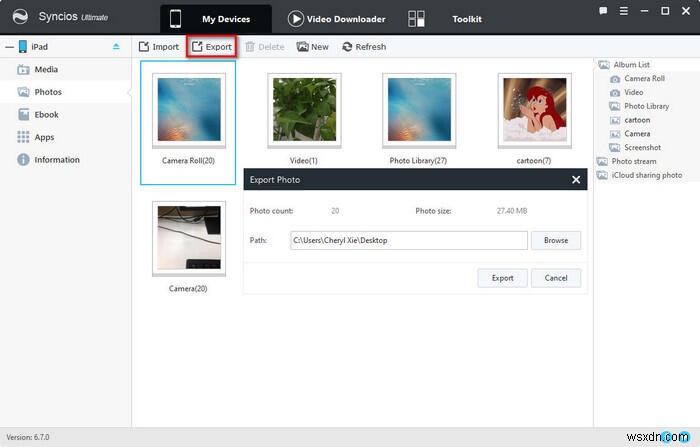 ย้ายรูปภาพจาก Camera Roll ไปยังอัลบั้มได้อย่างง่ายดายโดยไม่ต้องลบต้นฉบับ 