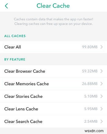 ล้างข้อมูล Snapchat และพื้นที่เก็บข้อมูล iPhone ฟรีอย่างมีประสิทธิภาพ 