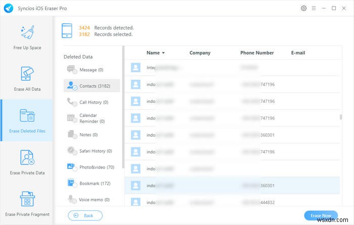 ลบไฟล์ที่ถูกลบออกจาก iPhone ของคุณอย่างปลอดภัยด้วย Syncios iOS Eraser Pro 