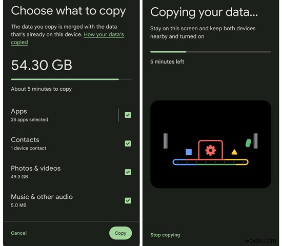 วิธีถ่ายโอนข้อมูลระหว่างโทรศัพท์ Pixel หลังการตั้งค่า ไม่จำเป็นต้องรีเซ็ต