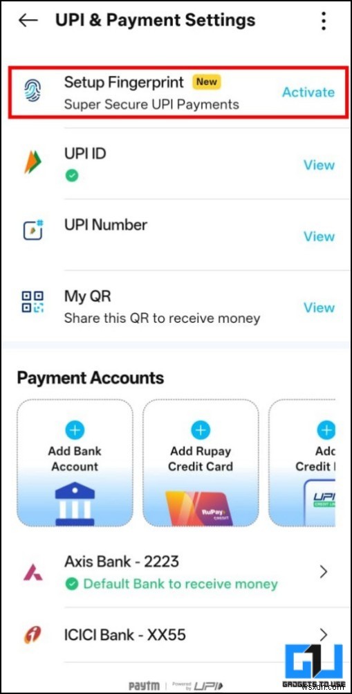 เปิดใช้งานการชำระเงินด้วยลายนิ้วมือ UPI บน Paytm, PhonePe และ Amazon Pay 