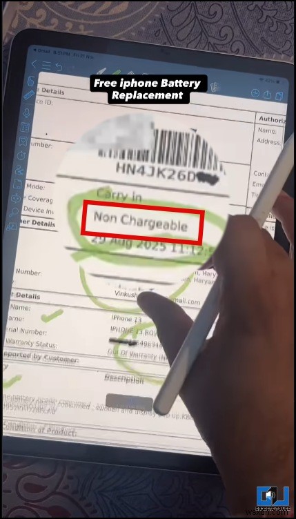 รับสิทธิ์เปลี่ยนแบตเตอรี่ฟรีสำหรับ iPhone ที่ไม่รับประกัน:คำแนะนำทีละขั้นตอน 