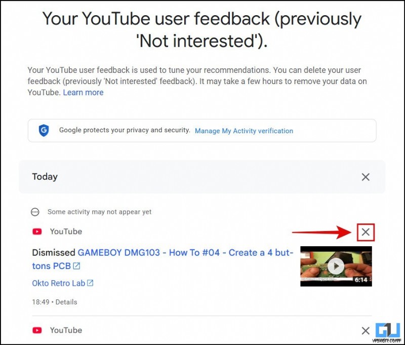 วิธีลบช่องออกจากรายการ  ไม่แนะนำ  ของ YouTube บนเว็บและมือถือ 