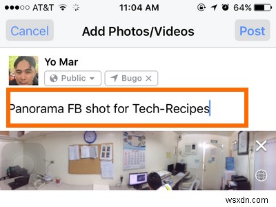 คำแนะนำทีละขั้นตอน:การอัปโหลดรูปภาพ 360 องศาไปยัง Facebook จาก iPhone ของคุณ 
