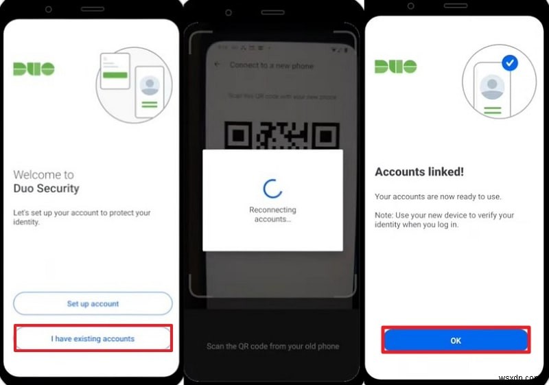 ย้าย Duo Mobile ไปยังโทรศัพท์เครื่องใหม่ของคุณอย่างปลอดภัย รวดเร็ว ง่ายดาย ปลอดภัย 