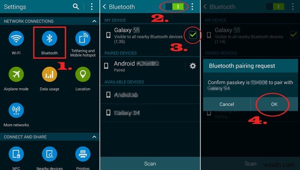 การถ่ายโอนไฟล์จาก Android สู่ Android ที่รวดเร็วและง่ายดาย:USB, Bluetooth, Wi-Fi, Cloud และ MobileTrans 