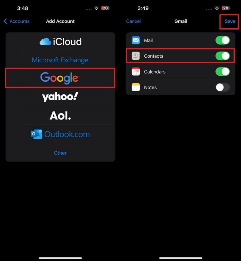 ถ่ายโอนผู้ติดต่อจาก Android ไปยัง iPhone แบบไร้สายได้อย่างง่ายดาย - 3 วิธีการพิสูจน์แล้ว 
