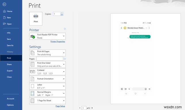 คำแนะนำทีละขั้นตอน:วิธีพิมพ์ SMS จากโทรศัพท์ Android ของคุณ 