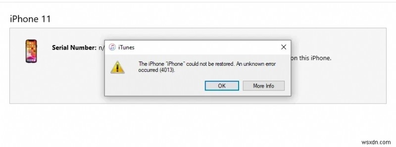 แก้ไขข้อผิดพลาดการคืนค่า iPhone 4013 อย่างรวดเร็ว - การแก้ไขที่พิสูจน์แล้ว 6 รายการ 