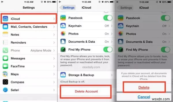 ลบบัญชี iCloud ของคุณอย่างปลอดภัยโดยไม่สูญเสียข้อมูล 