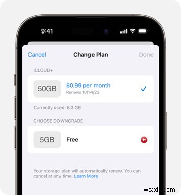 คำแนะนำทีละขั้นตอนในการยกเลิกการสมัครสมาชิก iCloud Storage ของคุณ 