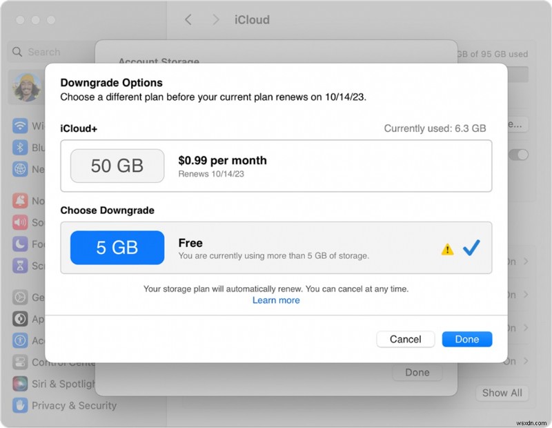 คำแนะนำทีละขั้นตอนในการยกเลิกการสมัครสมาชิก iCloud Storage ของคุณ 