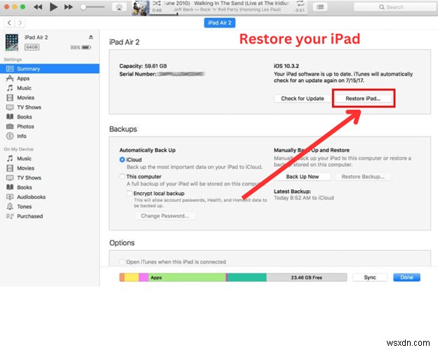 กู้คืน iPad ที่ถูกปิดใช้งานของคุณ:เชื่อมต่อกับ iTunes และปลดล็อคอย่างรวดเร็ว 
