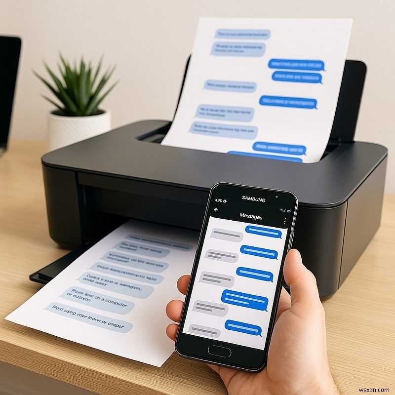 คำแนะนำทีละขั้นตอน:พิมพ์ SMS จากโทรศัพท์ Samsung ของคุณ 
