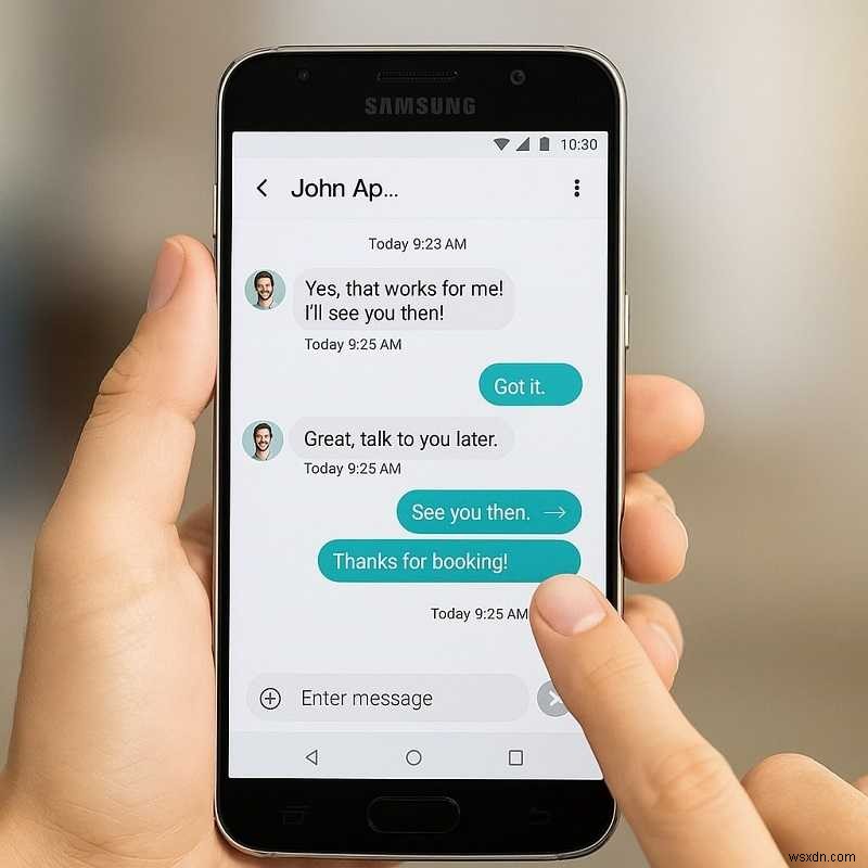 คำแนะนำทีละขั้นตอน:พิมพ์ SMS จากโทรศัพท์ Samsung ของคุณ 