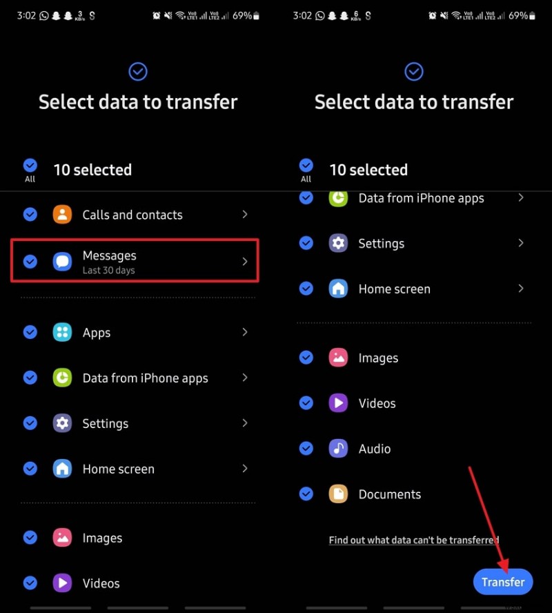 วิธีที่รวดเร็วและปลอดภัยในการถ่ายโอนข้อความ iPhone ไปยัง Samsung 