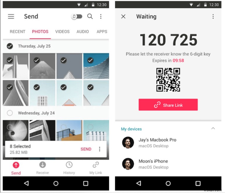 ถ่ายโอนไฟล์จาก Samsung ไปยัง iPhone:คำแนะนำเหมือน AirDrop ทีละขั้นตอน 