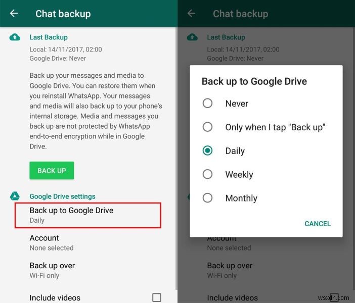 แก้ไขข้อผิดพลาด  ไม่พบข้อมูลสำรอง  ของ WhatsApp อย่างรวดเร็ว 