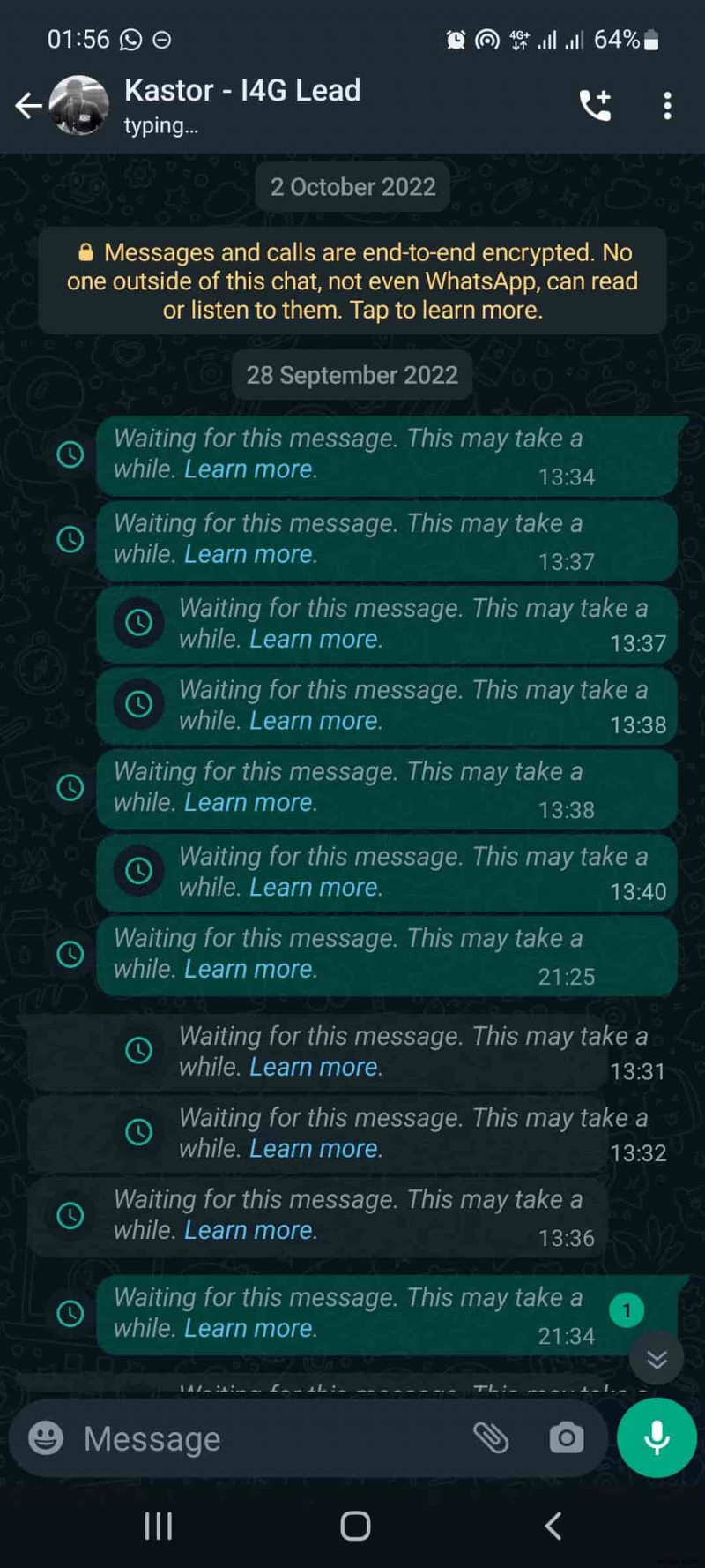 แก้ไขข้อผิดพลาด  ข้อความรอดำเนินการ  ของ WhatsApp อย่างรวดเร็ว 