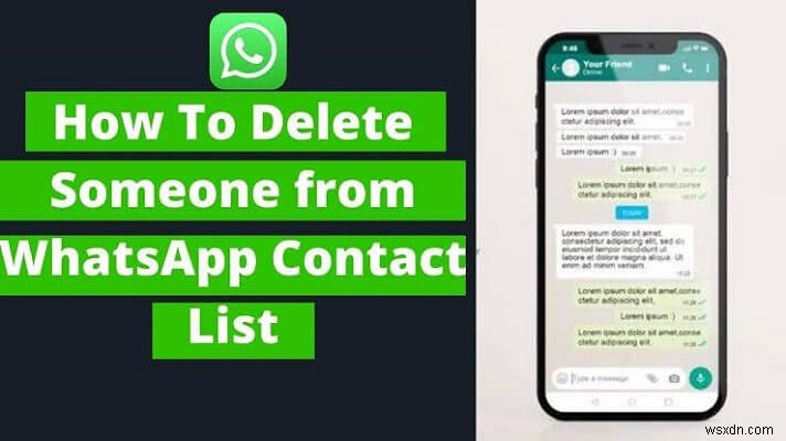 ลบผู้ติดต่อออกจาก WhatsApp ในขณะที่เก็บไว้ในสมุดที่อยู่ในโทรศัพท์ของคุณ 