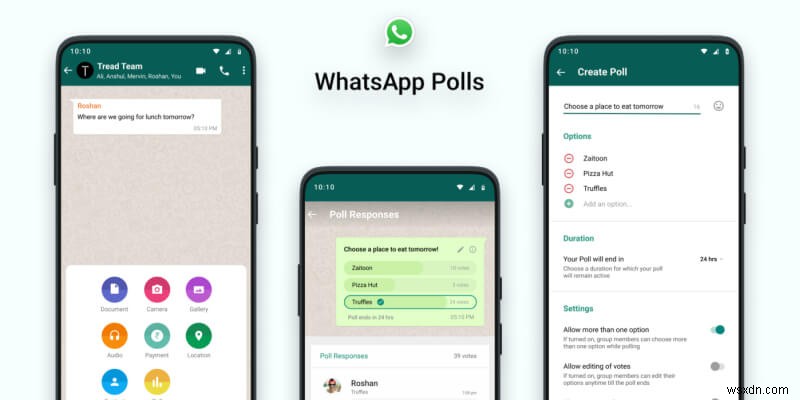 สร้างและแชร์โพลบน WhatsApp – คำแนะนำทีละขั้นตอน 
