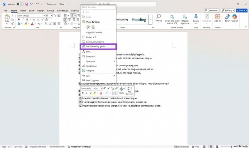 วิธีรีเซ็ตหมายเลขใน Microsoft Word:4 วิธีง่าย ๆ 