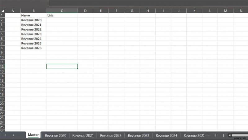 สร้างและจัดการแผ่นงานหลักใน Excel:การเชื่อมโยงและการจัดระเบียบข้อมูลอย่างมีประสิทธิภาพ 