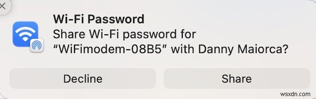 แชร์การเชื่อมต่ออินเทอร์เน็ตและรหัสผ่าน Wi-Fi ของ Mac:คำแนะนำทีละขั้นตอน 