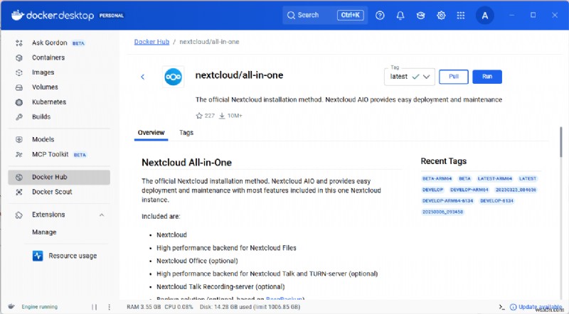 ติดตั้ง Nextcloud AIO บน Ubuntu อย่างปลอดภัย:คำแนะนำทีละขั้นตอนฉบับสมบูรณ์ 